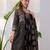 Black viscose printed kurta set