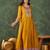 Mustard silk blend embroidered anarkali set