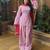 White cotton poly printed farshi salwar set