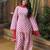 White cotton poly printed farshi salwar set