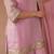 Pink satin embroidered sharara set
