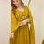 Mustard chanderi embroidered kurta set