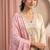 White silk blend embroidered kurta set