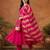 Rani-pink chanderi embroidered kurta set