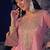 Pink crepe embroidered kurta set