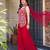 Red georgette embroidered sharara set