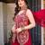Red georgette embroidered sharara set