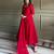 Red georgette embroidered anarkali set