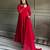Red georgette embroidered anarkali set