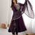 Wine premium fox georgette anarkali pant dupatta set
