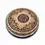 Navy Blue Mandala Embellished Round Clutch Bag with Gold Tassel