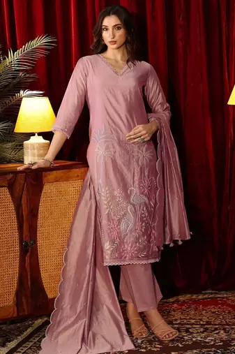 Premium Pink Embroidered Pakistani Suit with Designer Dupatta