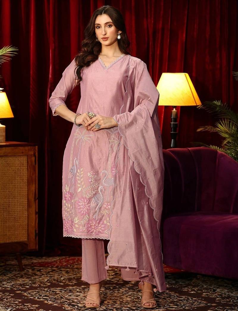 Premium Pink Embroidered Pakistani Suit with Designer Dupatta