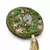 Green Lotus Print Round Clutch Bag with Shehzada Portrait & Tassel
