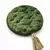 Green Lotus Print Round Clutch Bag with Shehzada Portrait & Tassel
