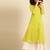 Women lime green & off white bandhani screen print cotton angrakha kurta