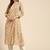 Women white & beige pure cotton ethnic motifs printed angrakha kurta