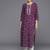 Women purple & white bandhani printed pure cotton kurta