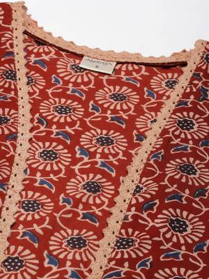Women a-line kurta with jacket 2