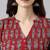 Women maroon pure cotton floral printed flared kurta