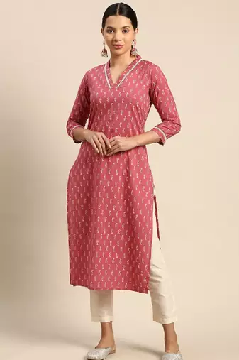 Ethnic motifs printed kurta