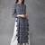 Women blue printed straight kurta