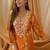 Abstract printed round neck straight kurta
