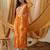 Abstract printed round neck straight kurta