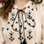 Women embroidered tie-up neck above knee kurta