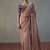 mauve silk blend sequince designer border party wear saree