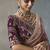 mauve silk blend sequince designer border party wear saree