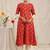Women floral printed thread work kurta