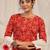 Women floral printed thread work kurta