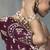 mauve silk blend sequince designer border party wear saree