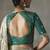 sage green silk blend sequince designer border party wear saree