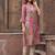 Women ethnic motifs printed flared sleeves mirror work kurta