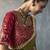 olive silk blend sequince designer border party wear saree