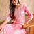Floral embroidered notch neck chikankari straight kurta