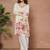 White falak kashmiri embroidered flared sleeves thread work cotton straight kurta