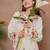 White falak kashmiri embroidered flared sleeves thread work cotton straight kurta