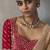 beige silk blend sequince designer border party wear saree