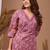 Ethnic motifs printed pure cotton straight kurta