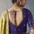 antique gold silk blend sequince designer border party wear saree