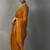 orange silk blend sequince designer border party wear saree