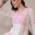 Floral embroidered thread work regular straight kurta