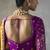 orange silk blend sequince designer border party wear saree