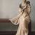 light beige silk blend sequince designer border party wear saree