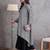 Checked flared sleeves v-neck cotton a-line kurta