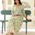 Women's off white pure cotton floral printed a-line maternity kurta