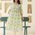 Women's off white pure cotton floral printed a-line maternity kurta